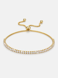 Bracelet Confidente tennis femme, entièrement serti de zirconium, argent 925 plaqué or 18 carats – Soreli Paris
