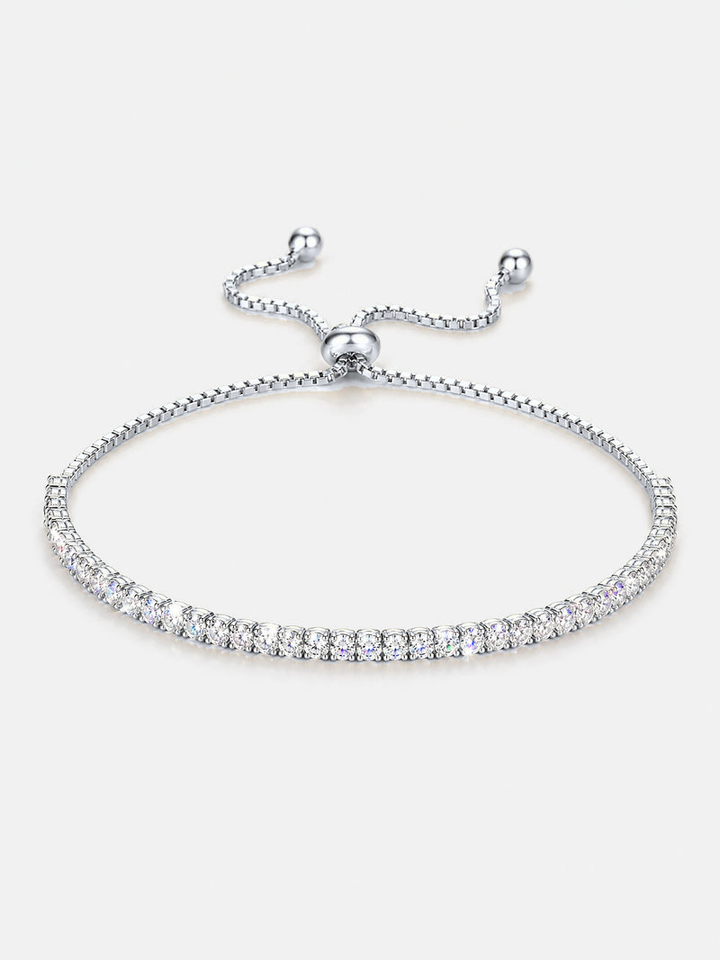 Bracelet Confidente tennis femme argent, entièrement serti de zirconium – Soreli Paris