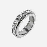 Bague Sérénité en acier inoxydable argenté