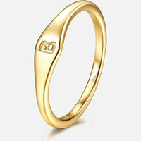 Bague Signature – bague initiale plaquée or 18k, initiale B