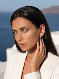 Set de 3 boucles d'oreilles Boucle Trilogie porté, zirconium, argent 925 plaqué or 18 carats – Soreli Paris