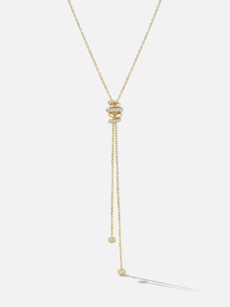 Collier Vertueuse femme, pendentif anneaux serti de zirconium, argent 925 plaqué or 18 carats, coloris doré – Soreli Paris