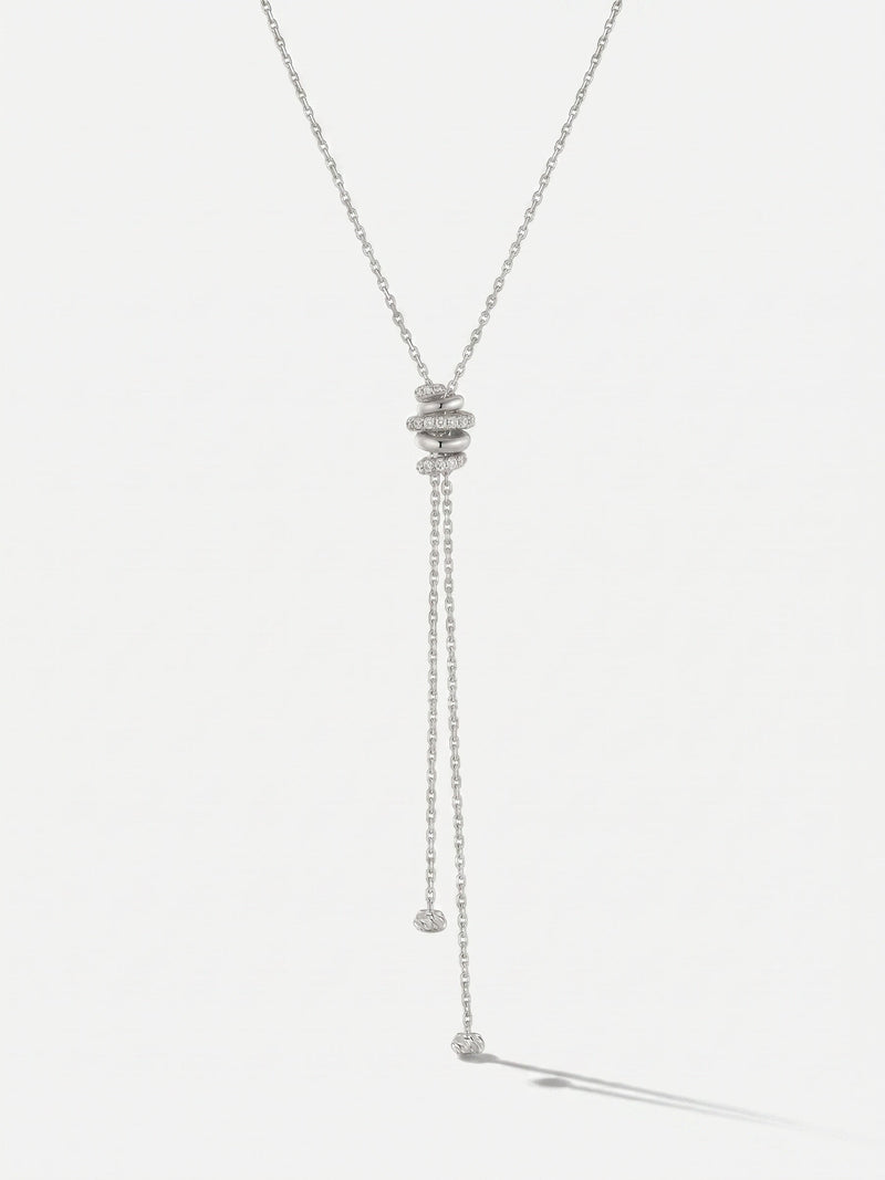 Collier Vertueuse pendentif zirconium, coloris argenté – Soreli Paris